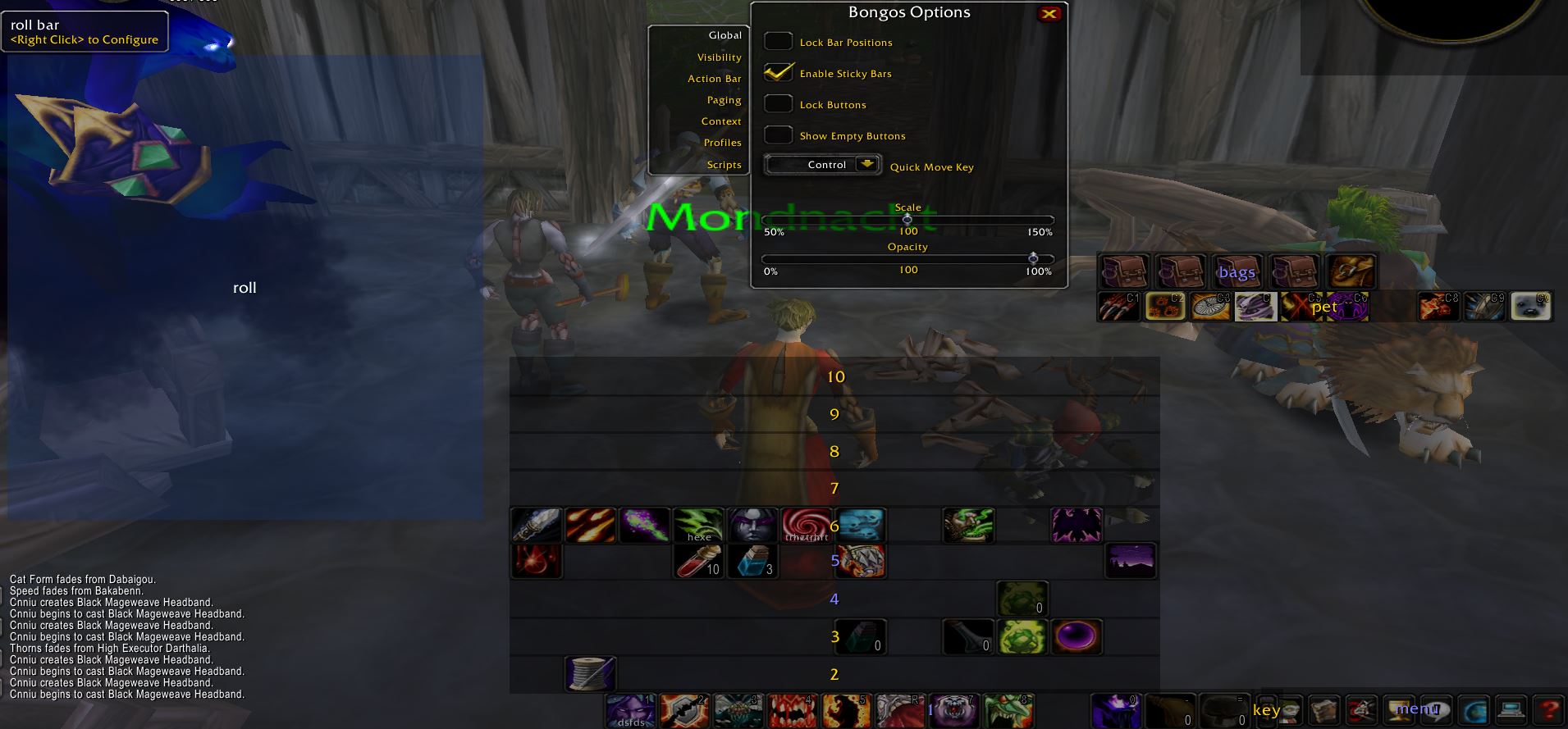 Bongos - WoW Vanilla Addon - Client 1.12.1