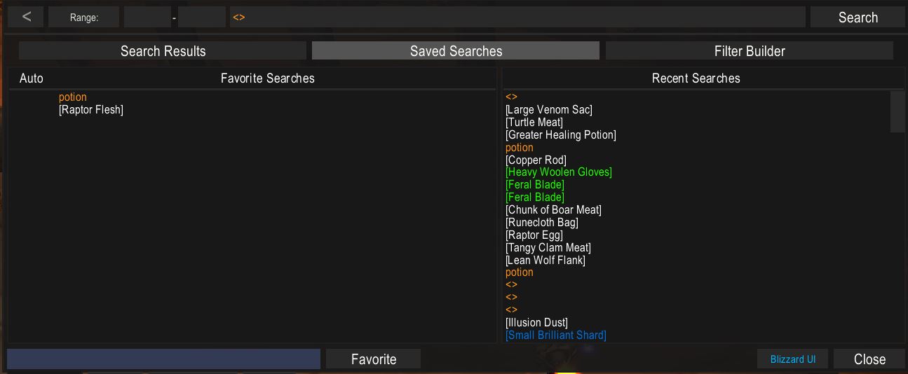 Addon AUX per World of Warcraft Vanilla (1.12.1)