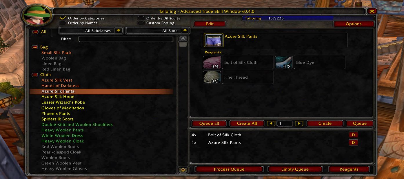 Advanced Trade Skill - WoW Vanilla Addon