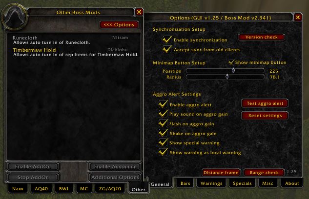 Deadly Boss Mods (DBM) - WoW Vanilla Addon