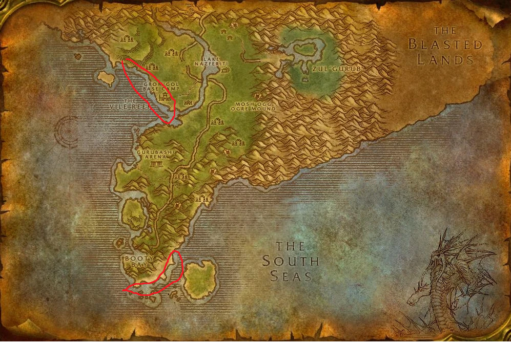 Fishing Spots in Stranglethorn