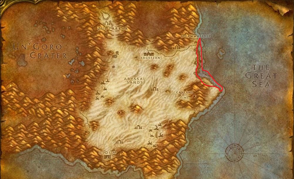 Fishing Spots in Tanaris